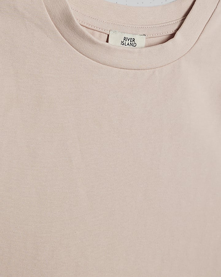 Girls Pink RI Waistband Top Set