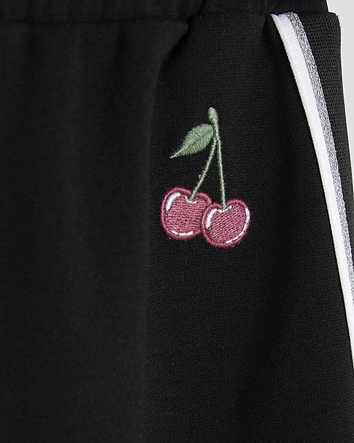 Girls Pink Cherry T-Shirt And Joggers Set
