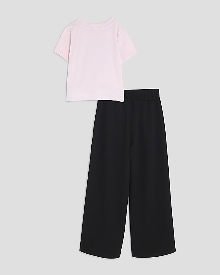 Girls Pink Cherry T-Shirt And Joggers Set
