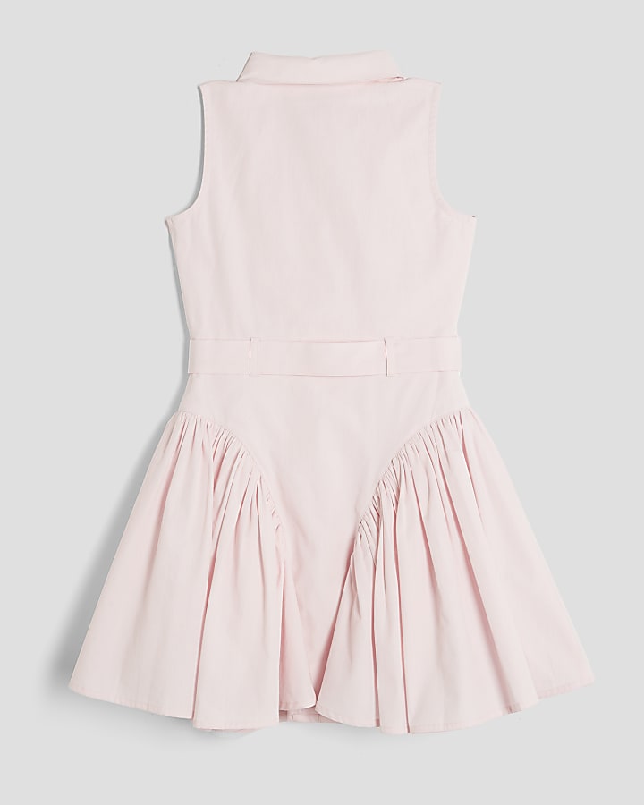 Girls Pink Prom Shirt Dress