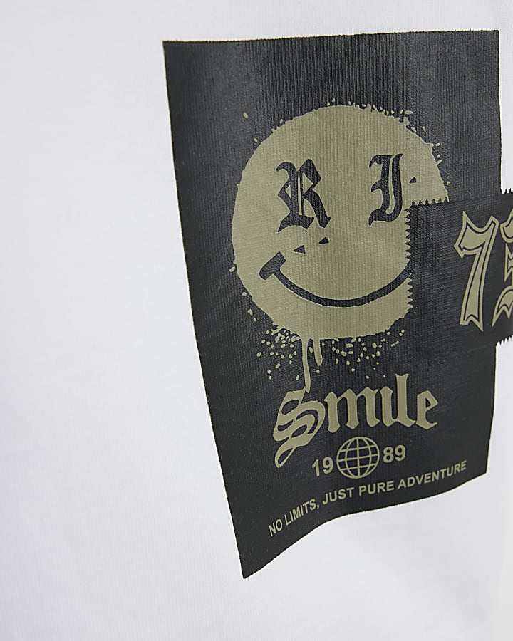 Boys White Smile Gothic T-Shirt