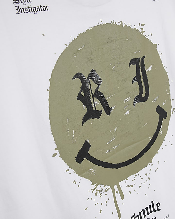 Boys White Smile Gothic T-Shirt