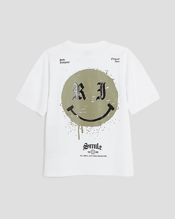 Boys White Smile Gothic T-Shirt