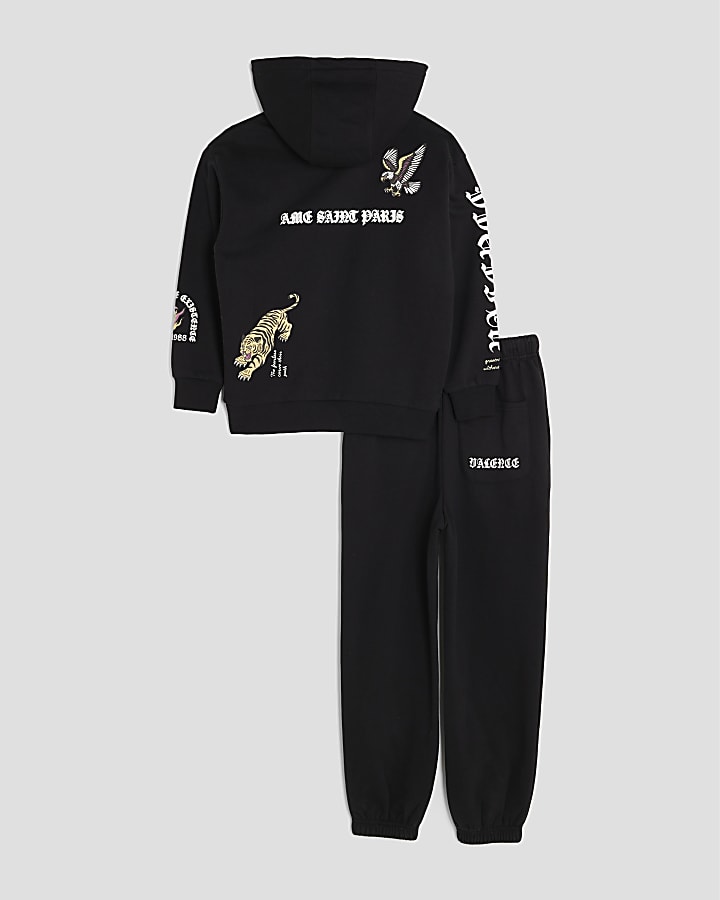 Boys Black Badge Gothic Hoodie Set