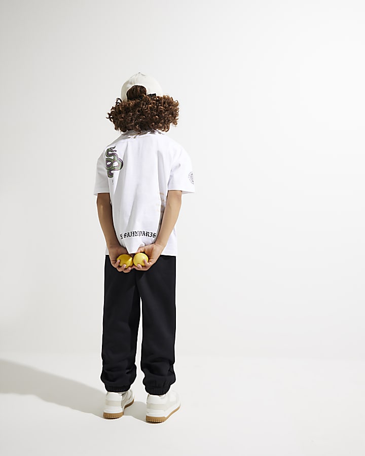 Boys White Gothic Badge T-Shirt