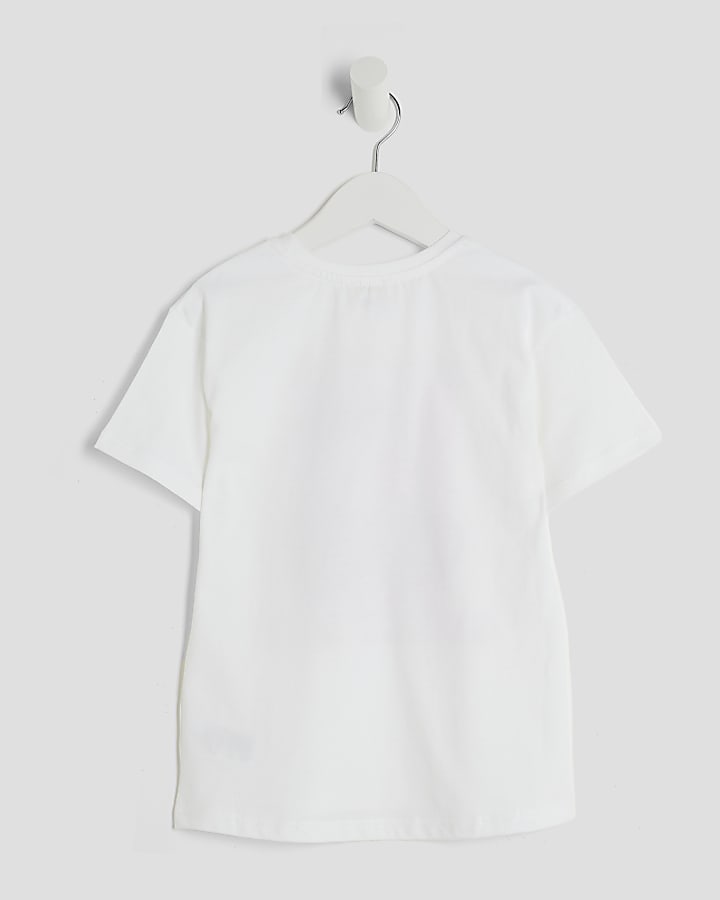 Mini Girls White Cherry Graphic T-Shirt