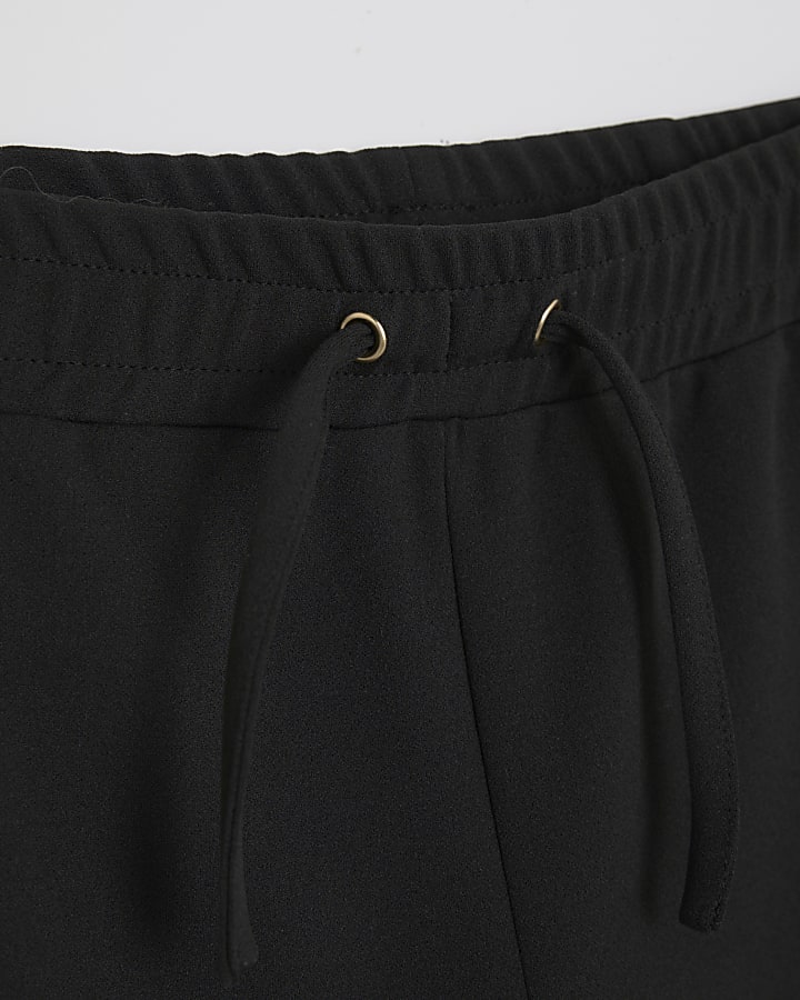 Girls Black Side Bow Trousers