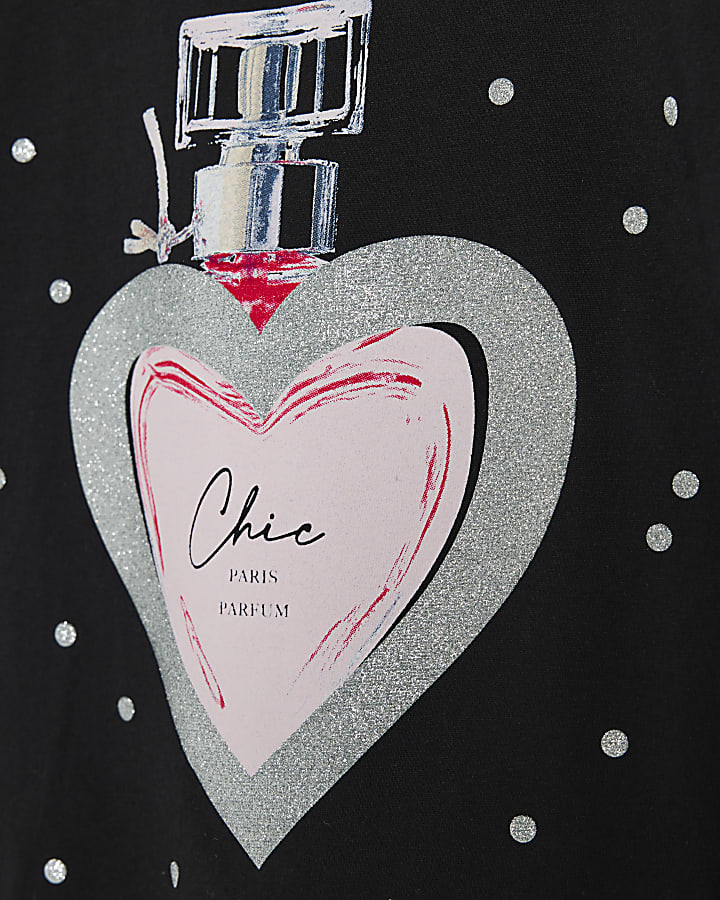 Girls Black Perfume T-Shirt
