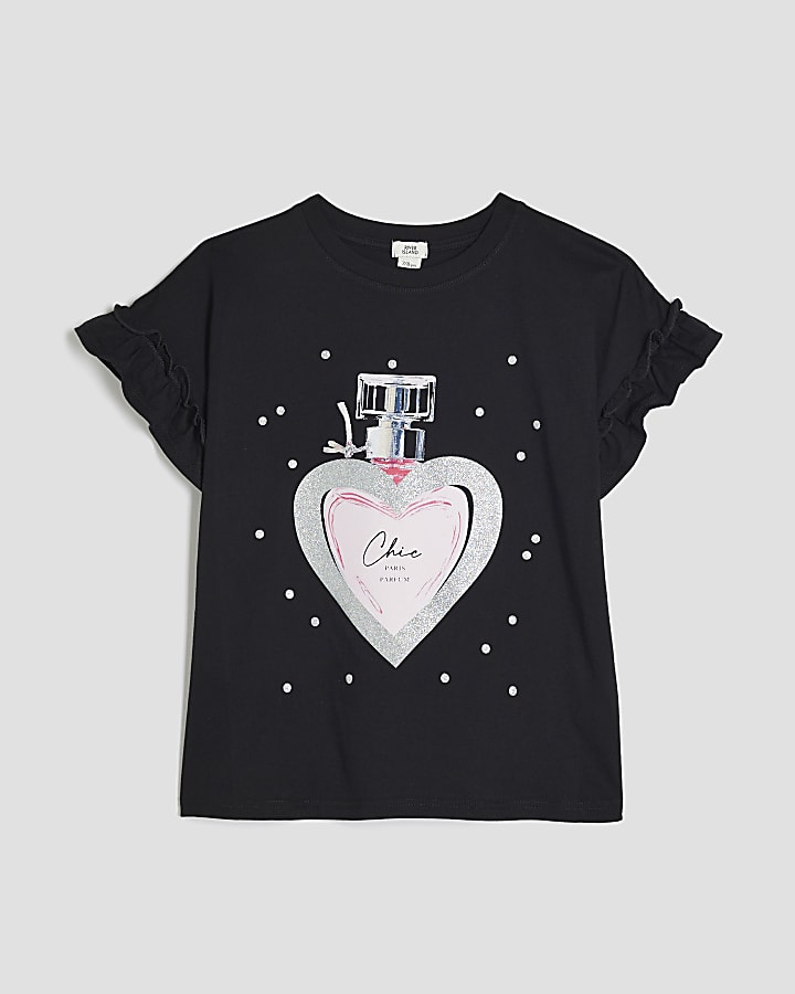 Girls Black Perfume T-Shirt