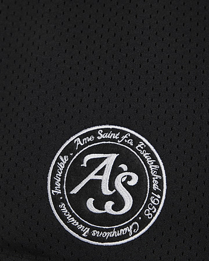 Boys Black Football T-Shirt Set