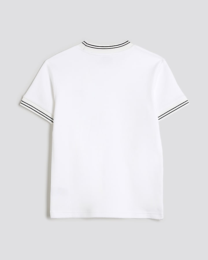 Boys Ecru Ringer Les Amis T-Shirt