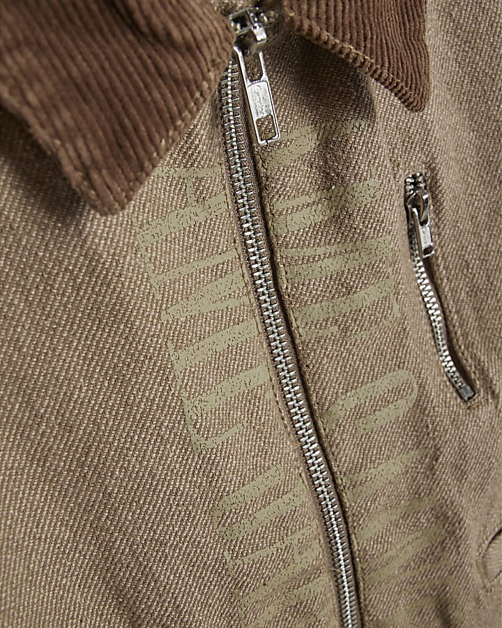 Mini Boys Beige Twill Ame Saint Shacket Set