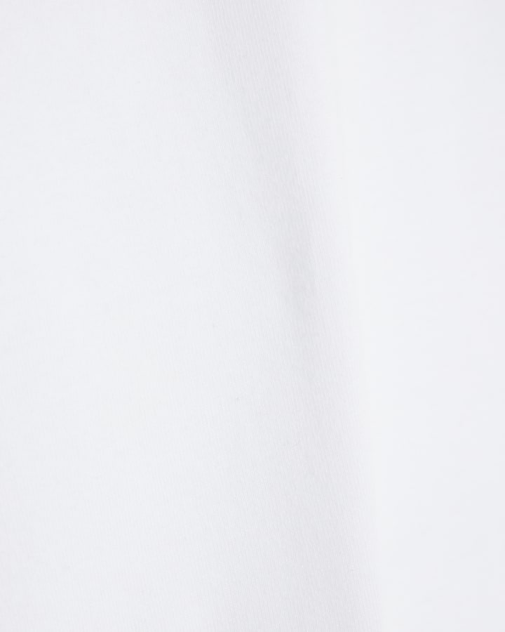Girls White Embellished Collar Bodysuit