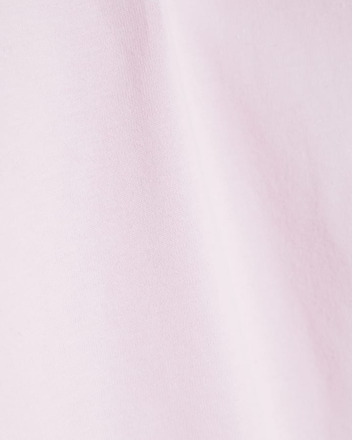 Girls Pink Embellished Collar Bodysuit
