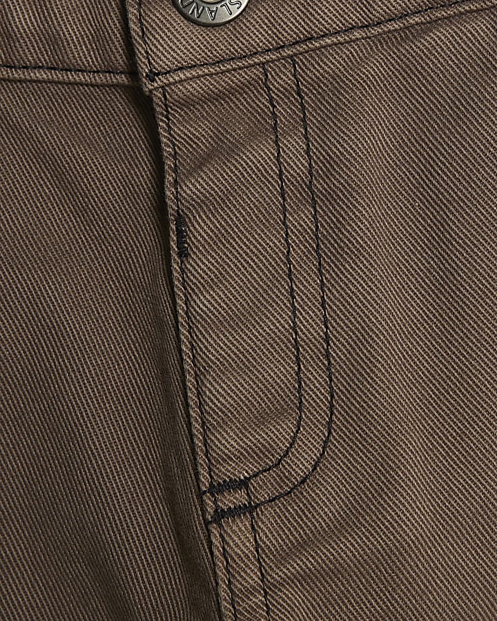 Mini Boys Brown Loose Fit Jeans