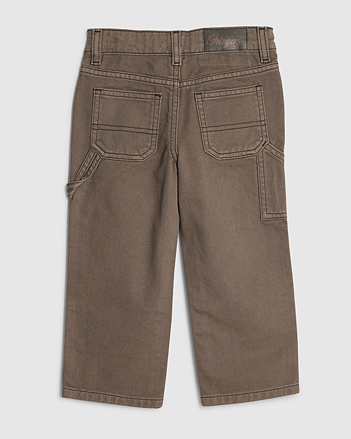 Mini Boys Brown Loose Fit Jeans