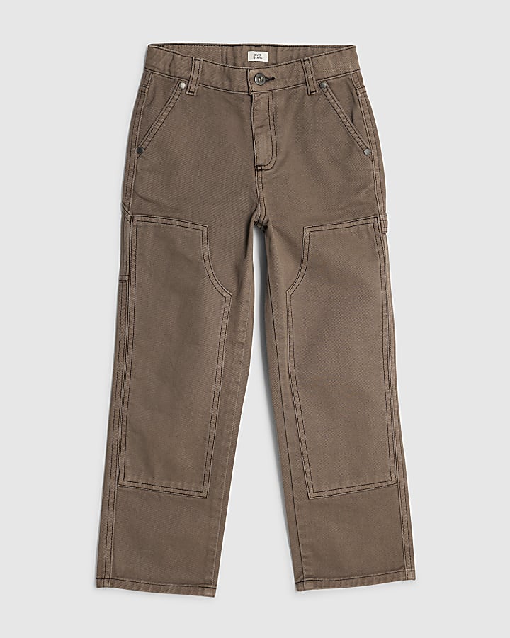 Boys Brown Loose Fit Jeans