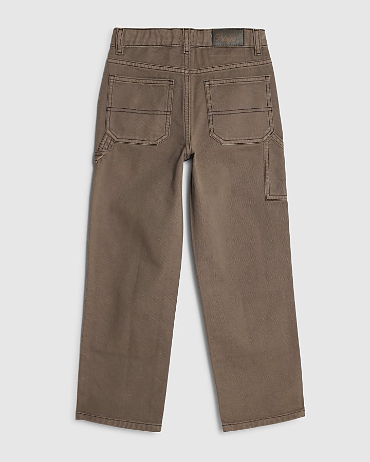 Boys Brown Loose Fit Jeans