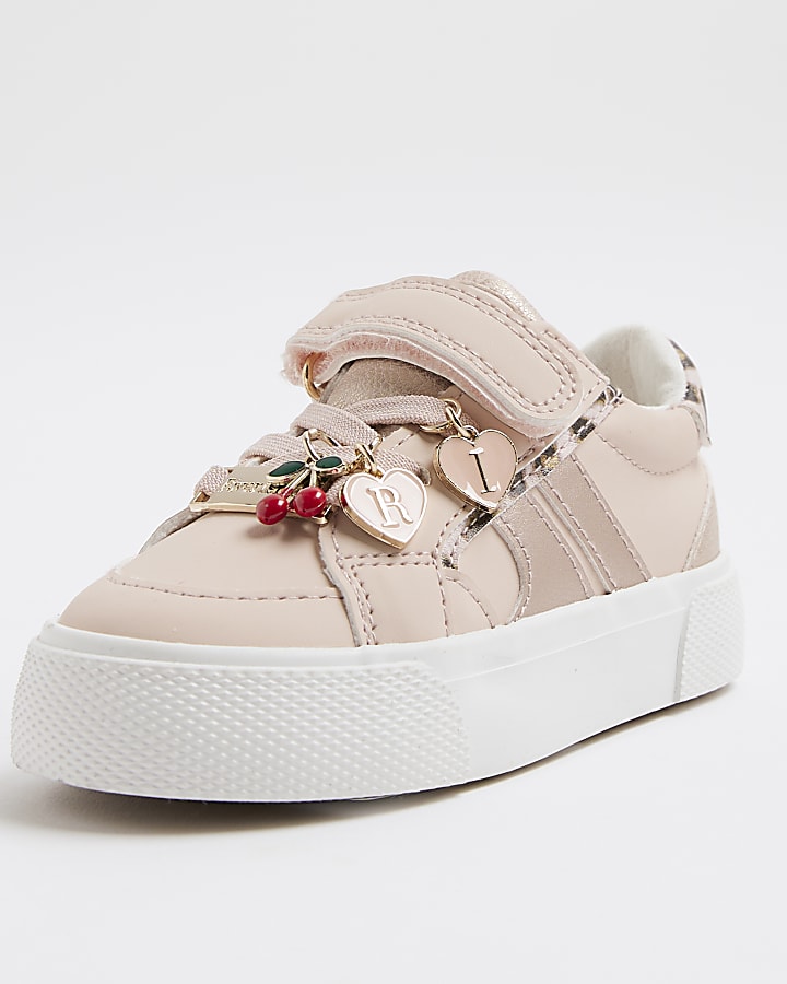 Mini Girls Pink Leopard Trainers