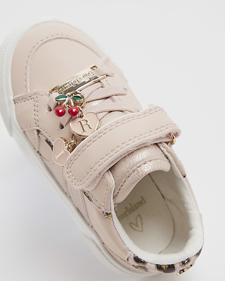 Mini Girls Pink Leopard Trainers