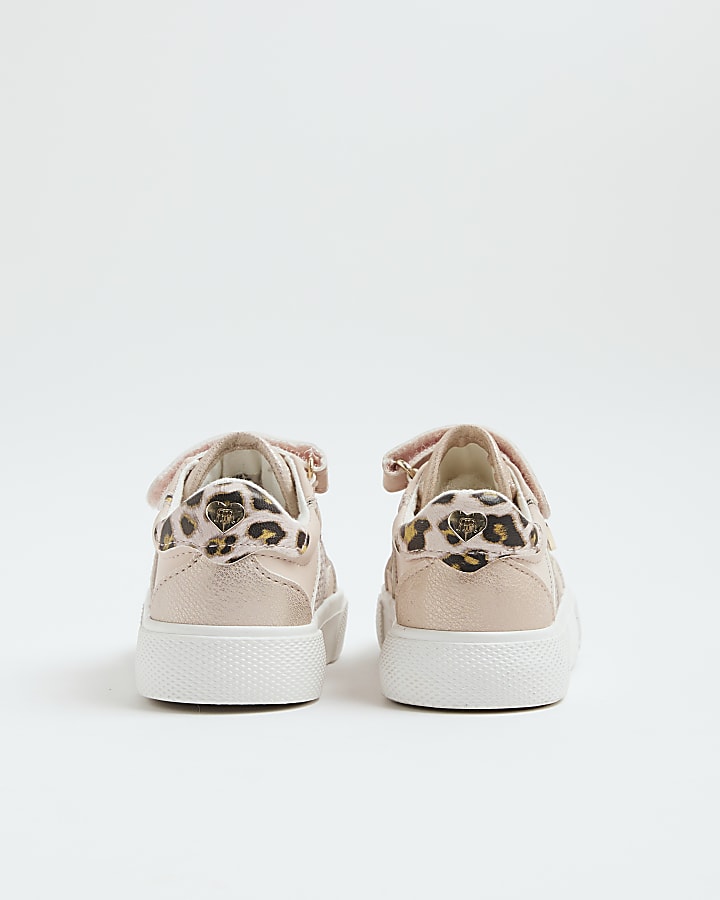 Mini Girls Pink Leopard Trainers