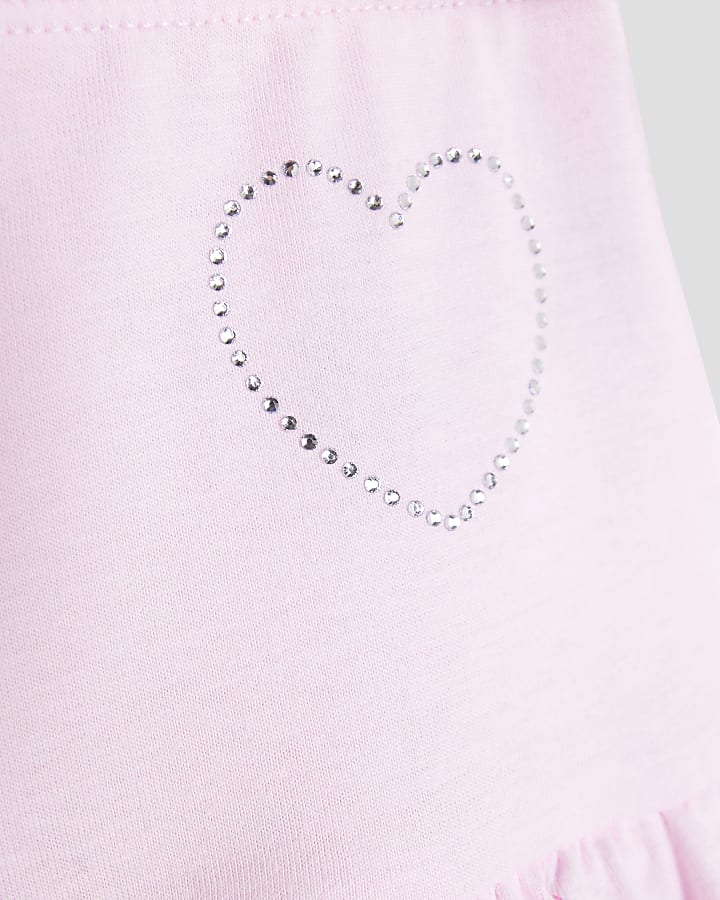 Girls Heart T-Shirt And Rara Skirt Set