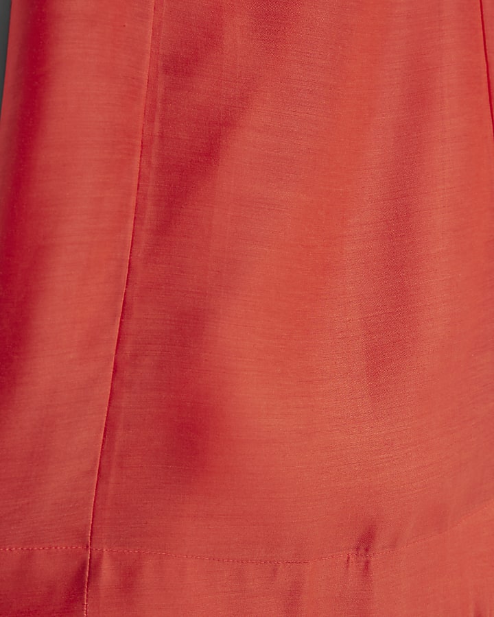 Girls Orange 3D Flower Mini Shift Dress