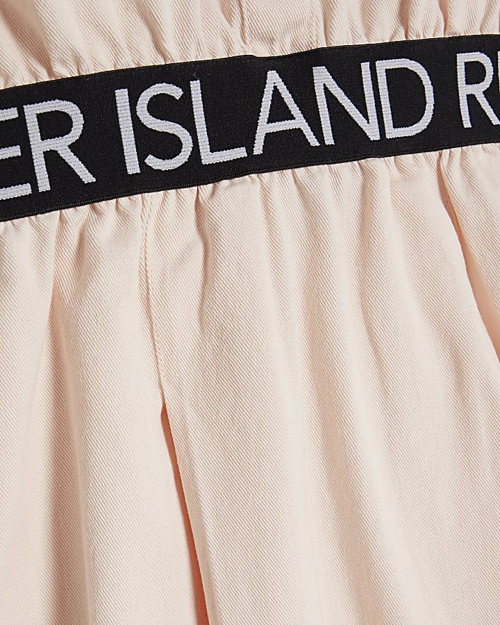 Girls Pink RI Waistband Dress