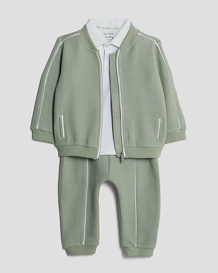Baby Boys Khaki Bomber Jacket Set