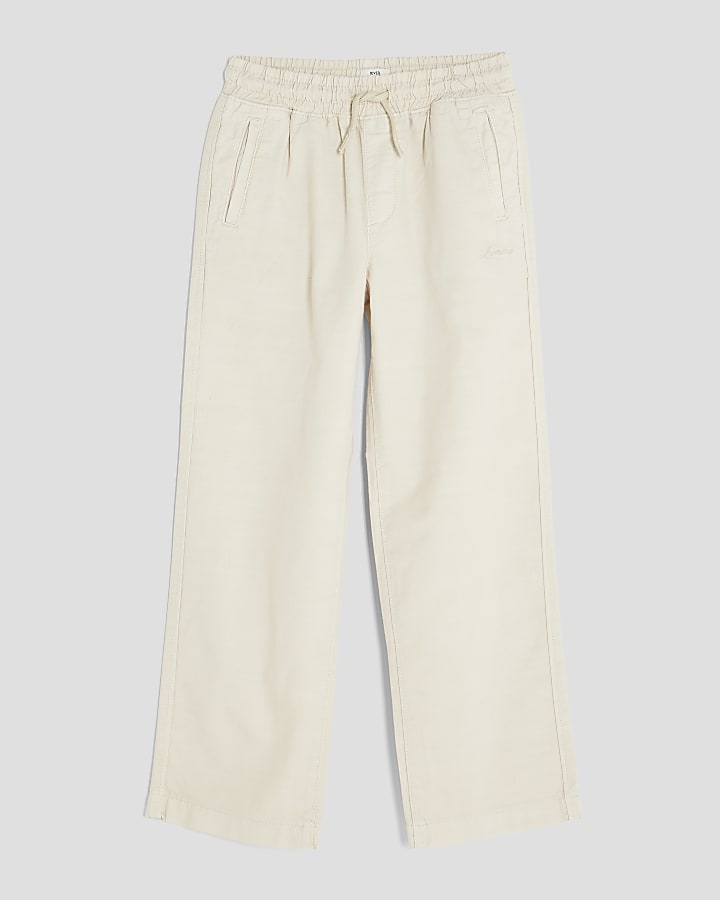 Boys Stone Pull On Trousers