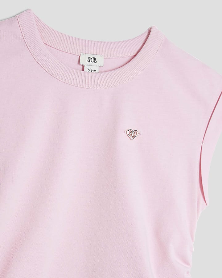 Girls Pink Bow T-Shirt And Shorts Set