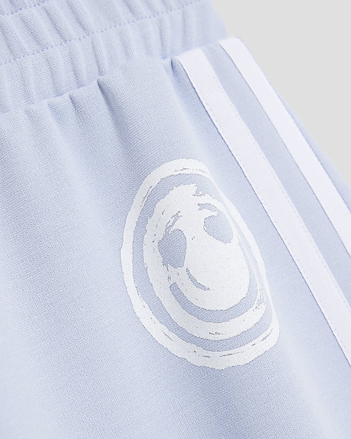 Girls Blue Smiley T-Shirt And Joggers Set