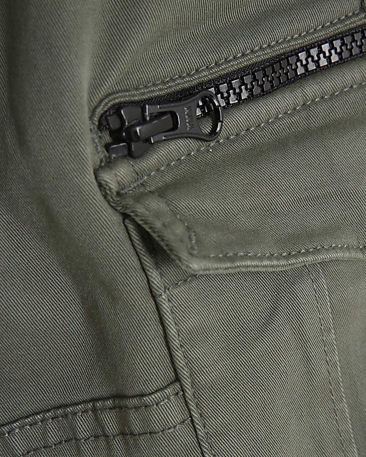 Boys Green Cargo Trousers