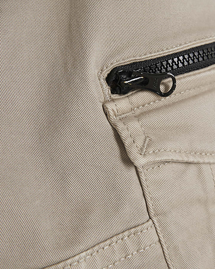 Mini Boys Beige Cargo Trousers