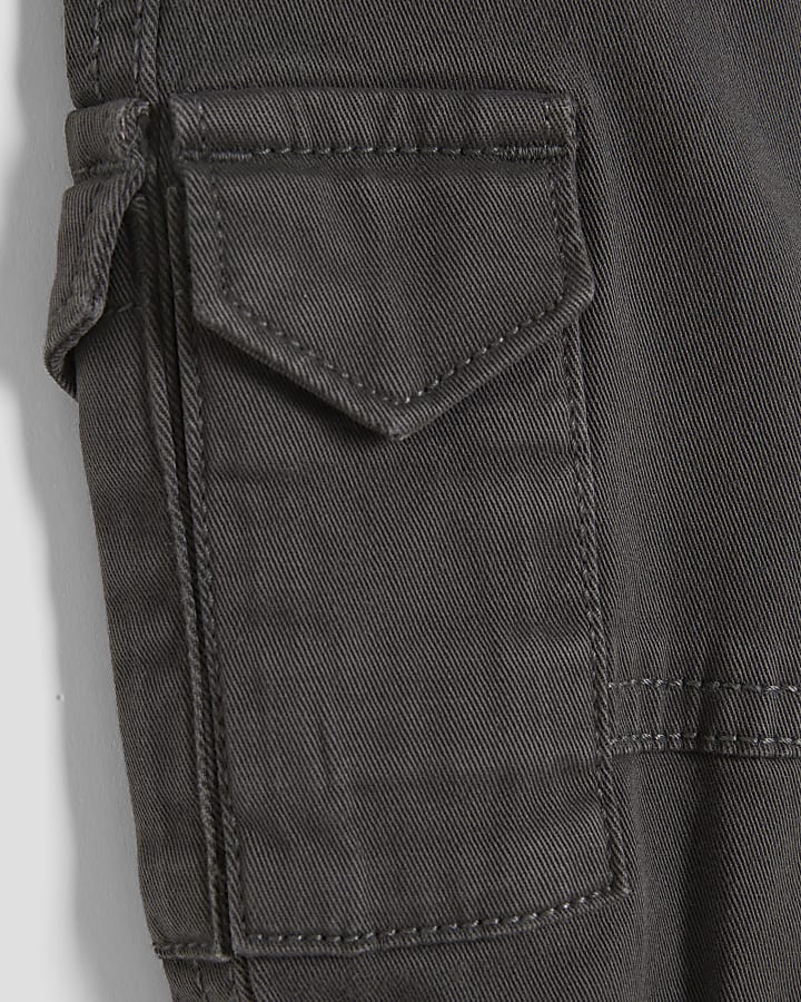 Mini Boys Grey Cargo Trousers