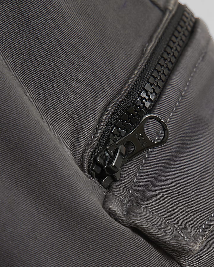 Boys Grey Cargo Trousers