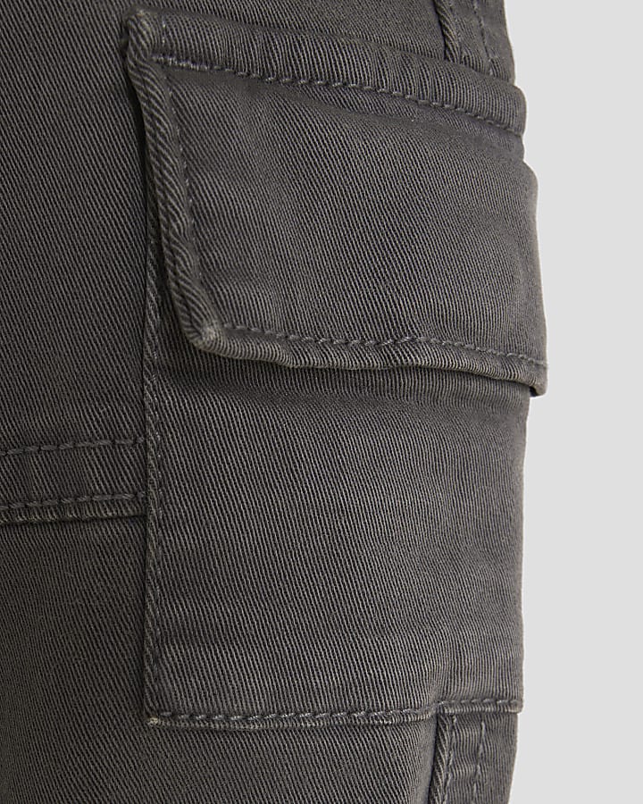 Boys Grey Cargo Trousers