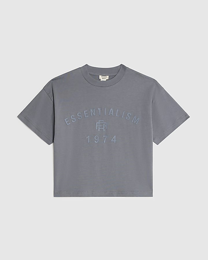 Mini Boys Blue Essentialism RR T-Shirt