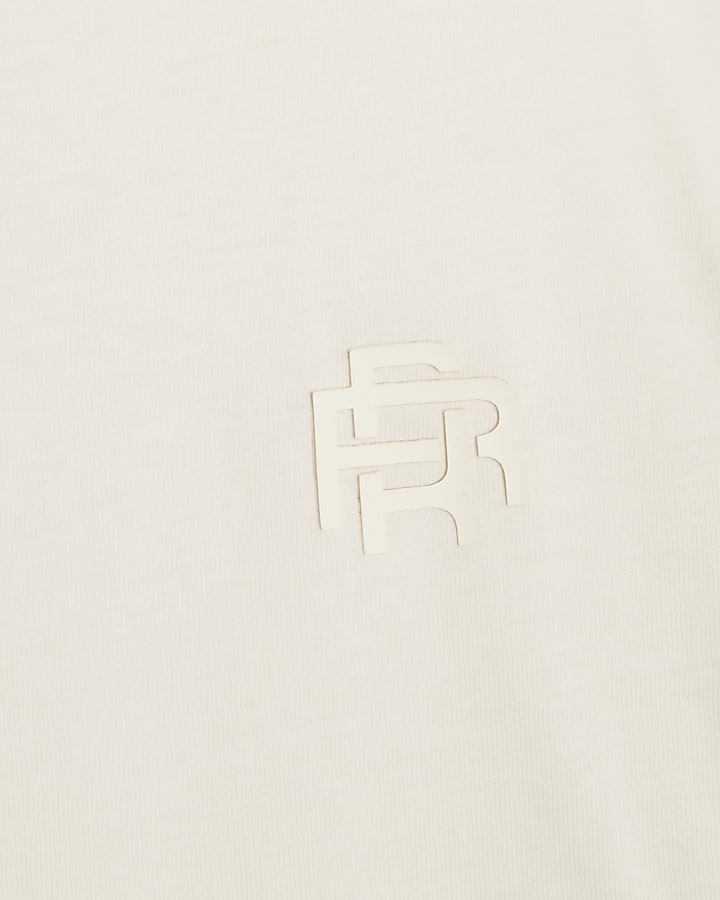 Mini Boys Cream RR Pack Of 2 T-Shirt Set