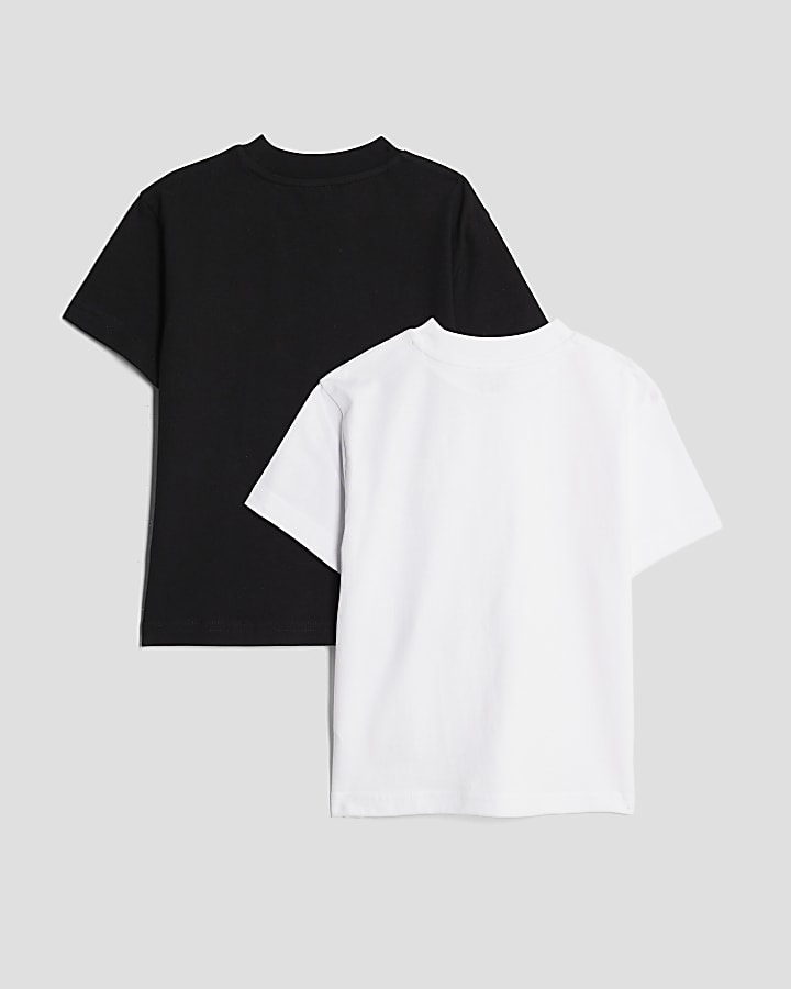 Mini Boys Black Pack Of 2 RI T-Shirts