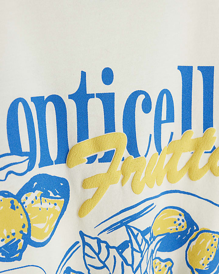 Mini Boys White Monticello Lemon T-Shirt