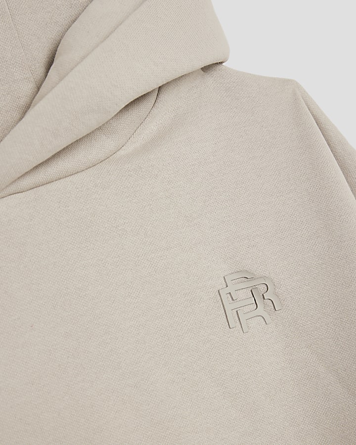 Boys Beige RR Hoodie And Joggers Set