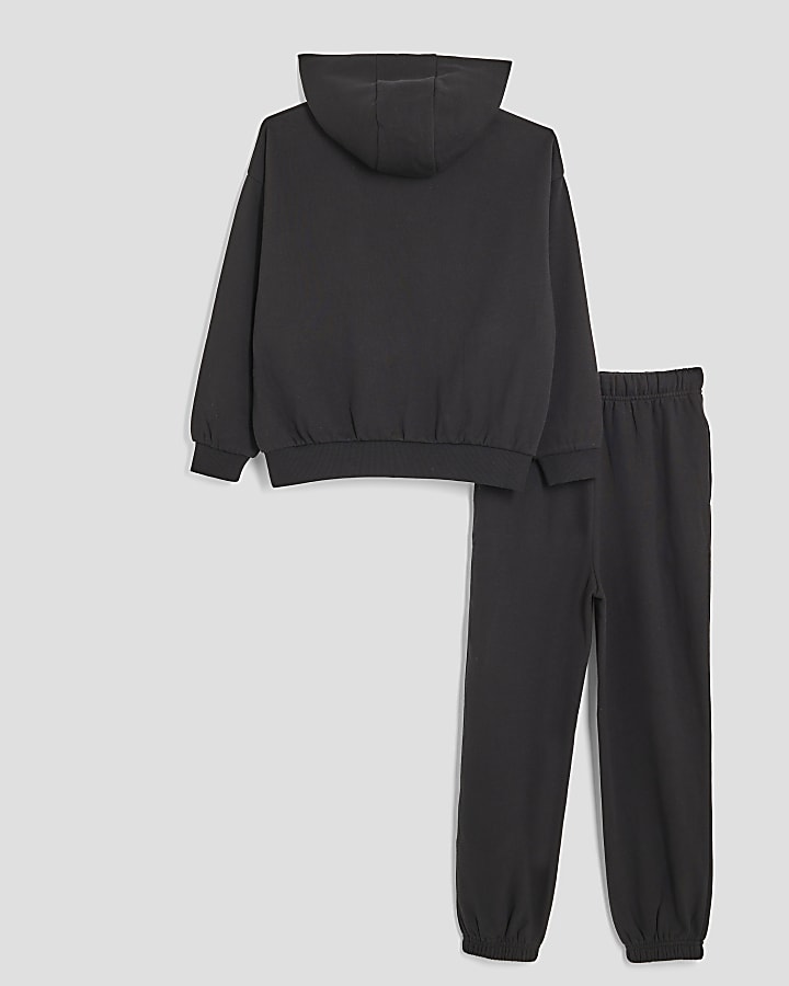 Boys Black RR Hoodie And Joggers Set