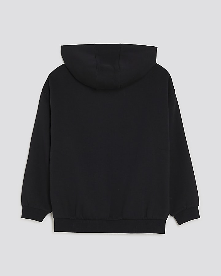 Boys Black RI Hoodie