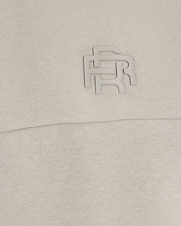 Boys Beige Funnel Sweatshirt