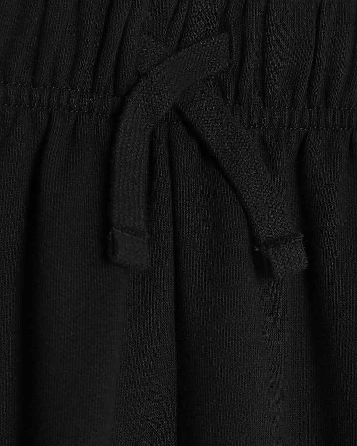 Boys Black Essentialism Wide Leg Trousers