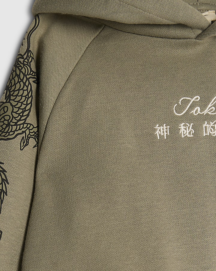 Mini Boys Khaki Japanese Hoodie