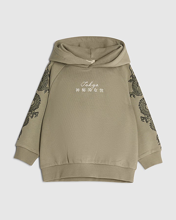 Mini Boys Khaki Japanese Hoodie