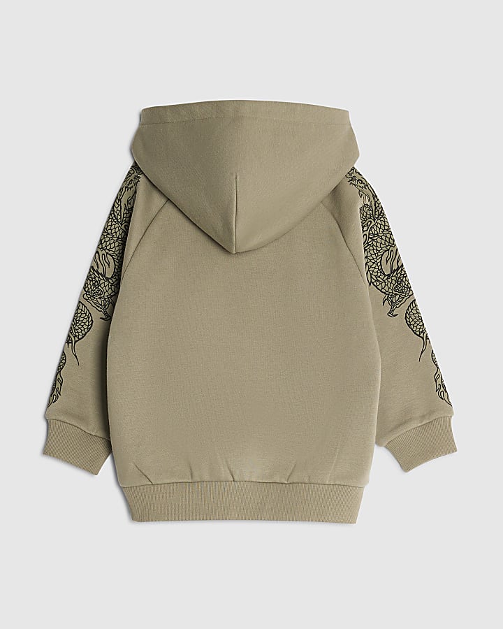 Mini Boys Khaki Japanese Hoodie