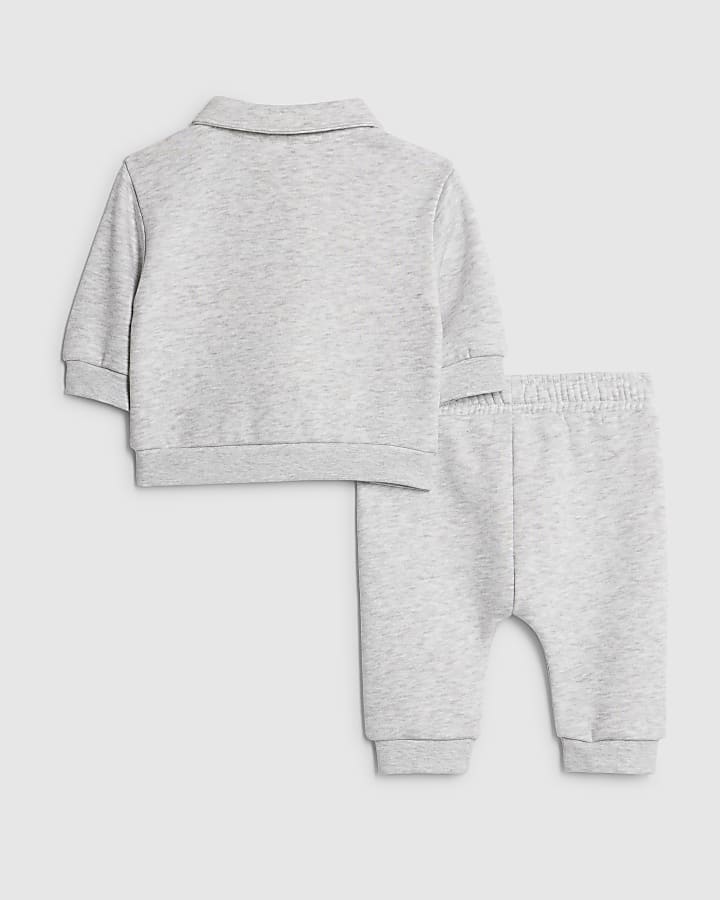 Baby Boys Grey Tiny Champ Sweatshirt Set